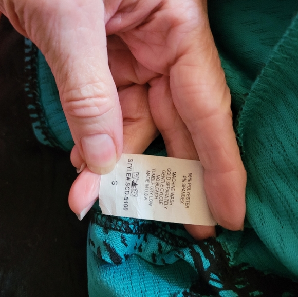 Mia Blue and Black Chevron Print Dress - Picture 4 of 4